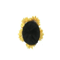 GadinFashion? Fabric Flower Gajra Bun Artificial Juda Hair Bun Gajra Accessories for Women, Yellow, Pack of 01-thumb1