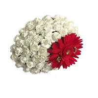 GadinFashion? Artificial Flower Juda Hair Gajra for Girls Hair Styling, Hair Accessories (Pack-01,Color-White)-thumb1