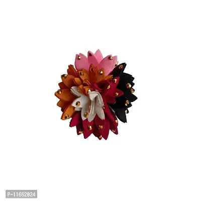 GadinFashion? Artificial Flower Juda Hair Pins/Clip for Girls Hair Styling (Pack of-01,Color-Multi)