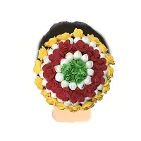 GadinFashion? Artificial flower Full Juda Bun/Gajra Hair Flower Gajra for Wedding and Parties Use for Women (Multicolor) Pack of 1-thumb2