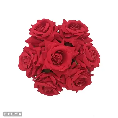 Gadinfashion? Rose Flower Hair Bun Juda Gajra for women Pack-01 Color- Red