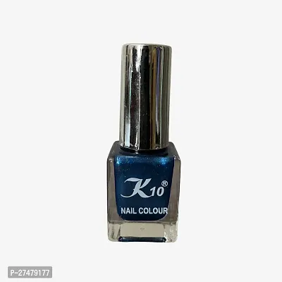 Long Lasting Qucik Dry Metallic Nail Polish Combo Blue, Maroon (Pack of 2)-thumb2