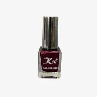 Long Lasting Qucik Dry Metallic Nail Polish Combo Blue, Maroon (Pack of 2)-thumb2