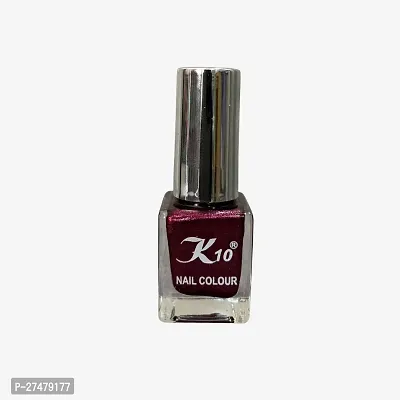 Long Lasting Qucik Dry Metallic Nail Polish Combo Blue, Maroon (Pack of 2)-thumb3