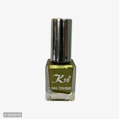 Long Lasting Qucik Dry Metallic Nail Polish Combo Blue, Lemon (Pack of 2)-thumb2