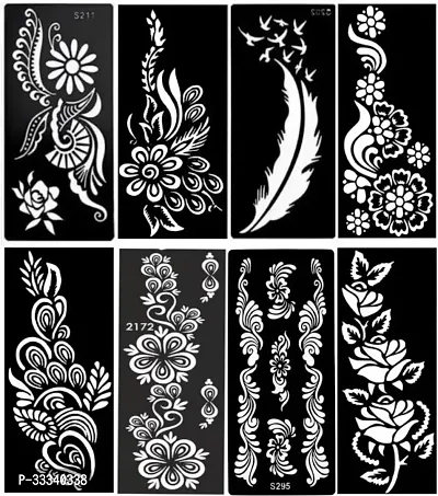 Unique Mehndi stencil Henna Tattoo Stencil Women Girls Finger Paint Temporary Temporary Tattoo Kit-thumb0