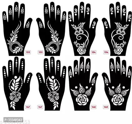 Unique Mehandi Stencil Mehendi stencil bridal, Mehendi Design s-4+42 Temporary Tattoo Kit Pack Of 4-thumb0