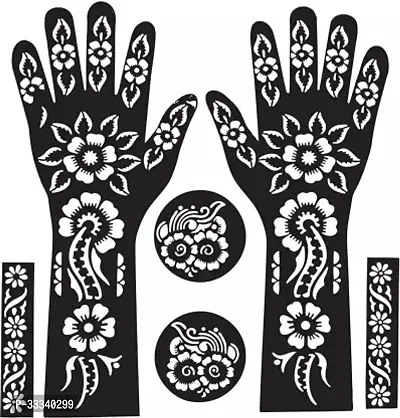 Unique Mehandi Stencil Mehendi stencil bridal, Mehendi Design 0101 Temporary Tattoo Kit-thumb0