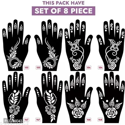 Unique Mehandi Stencil Mehendi stencil bridal, Mehendi Design s-4+42 Temporary Tattoo Kit Pack Of 4-thumb2