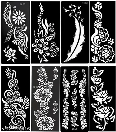 Mehandi Stencil Mehendi stencil bridal, Mehendi Design 235+79 Temporary Tattoo Kit Pack Of 2-thumb0