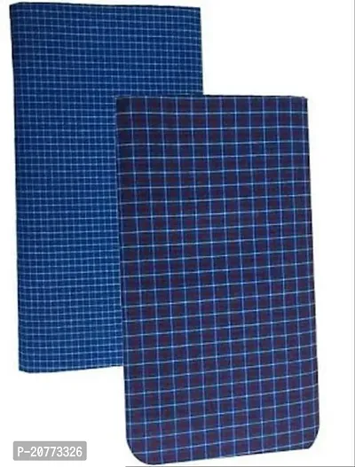 Elite Multicoloured Cotton Blend Checked Lungis For Men Pack Of 2-thumb0