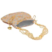 Classy Silk Embroidered Potli Bag for Women-thumb2