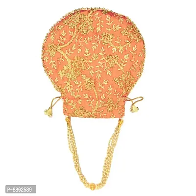 Amazing good quality pearl handle partywear potli bag-thumb3