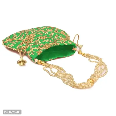 Amazing good quality pearl handle partywear potli bag-thumb3