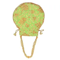 Amazing good quality pearl handle partywear potli bag-thumb1