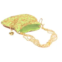 Amazing good quality pearl handle partywear potli bag-thumb2