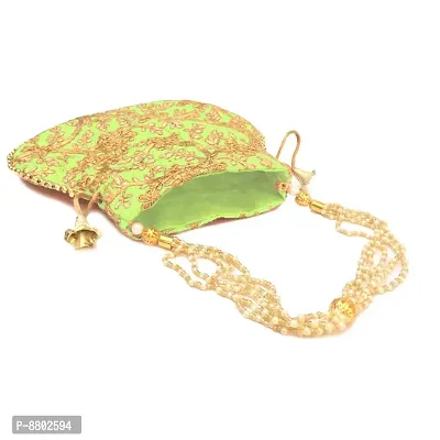 Amazing good quality pearl handle partywear potli bag-thumb3