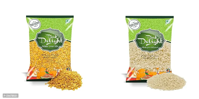 Unpolished Dal Combo 1 Kg | Arhar Dal 500 Gm | Urad Mogar Dhuli Dal 500 Gm-thumb0