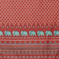 Faserz Red Color Traditional Digital Print Chanderi Silk Dupatta For Women (FZ-CHN-07, Length -2.30 Mts, Width - 36 inch)-thumb4