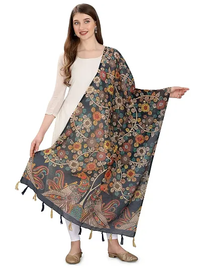 Stylish Chanderi Silk Printed Dupattas For Women