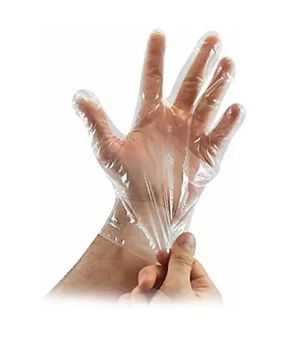 Disposable Plastic Gloves, Polythehe Hand Gloves Set of 200Pcs