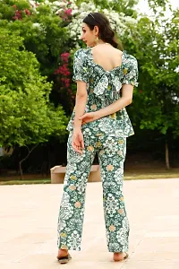 Trendy Green Cotton Printed Co-ords Sets For Womens-thumb2