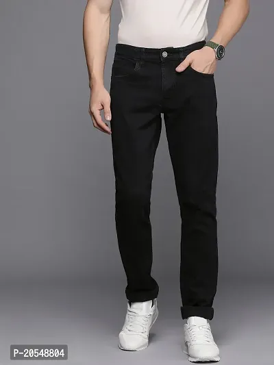 Black Slim Fit Mid-Rise Clean Look Stretchable Jeans