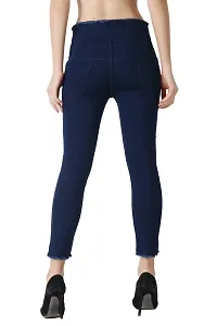 Women Denim Dark Blue Stretchable Jeans-thumb2