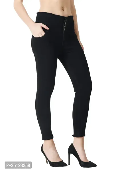 Women Denim Black Stretchable Jeans-thumb5