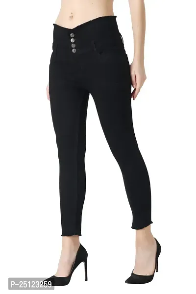 Women Denim Black Stretchable Jeans-thumb3