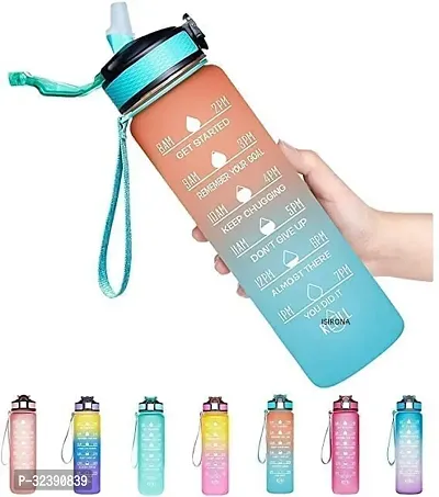 Motivational Sipper Bottle For Adults With Time Measurement BPA Free Non-Toxic 1 Litre