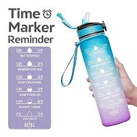 Motivational Sipper Bottle For Adults With Time Measurement BPA Free Non-Toxic 1 Litre-thumb2