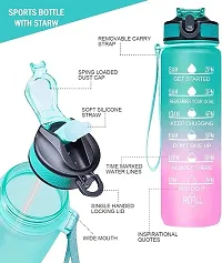 Motivational Sipper Bottle For Adults With Time Measurement BPA Free Non-Toxic 1 Litre-thumb1