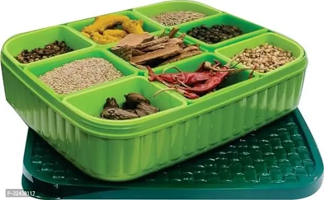 Square 9 Sections Multipurpose Masala Rangoli Dabba Box Set-thumb4