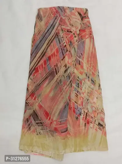 Stylish Georgette Multicoloured Printed Saree with Blouse Piece For Women-thumb0