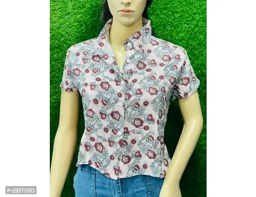 Fancy Mos Crepe Printed Shirt For Women
