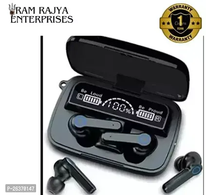 Stylish Black In-ear Bluetooth Wireless Earbuds With Microphone-thumb0