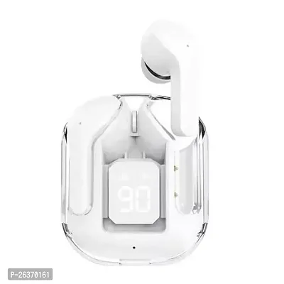 Stylish White In-ear Bluetooth Wireless Earbuds With Microphone-thumb0