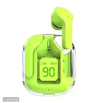 Stylish Green In-ear Bluetooth Wireless Earbuds With Microphone-thumb0