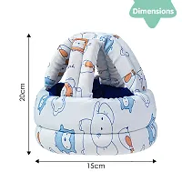 Baby Moo I Love Animals Blue Cushioned Safety Helmet-thumb1