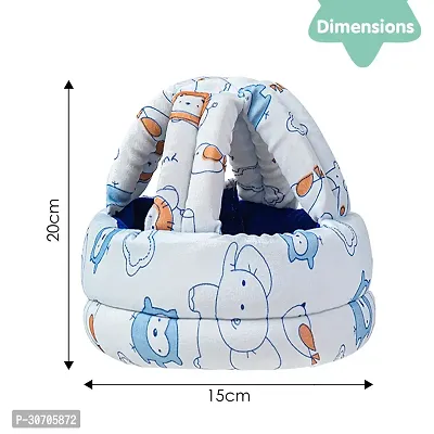 Baby Moo I Love Animals Blue Cushioned Safety Helmet-thumb2