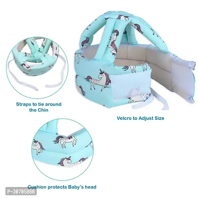 Baby Moo Unicorn Head Protection Adjustable Cushioned Safety Helmet Turquoise-thumb3