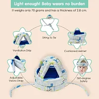 Baby Moo Penguin Blue Cushioned Safety Helmet-thumb2