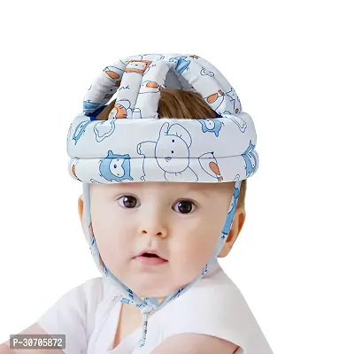 Baby Moo I Love Animals Blue Cushioned Safety Helmet-thumb0