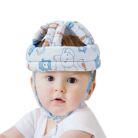 Baby Moo I Love Animals Blue Cushioned Safety Helmet