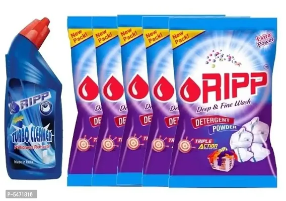 5 pack of 1 kg detergent powder with 1 ltr toilet cleaner-thumb0