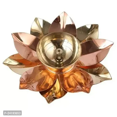 Decorative Akhand Diya Deepak For Pooja Decoration|Lotus Diya 4 Inch-thumb0