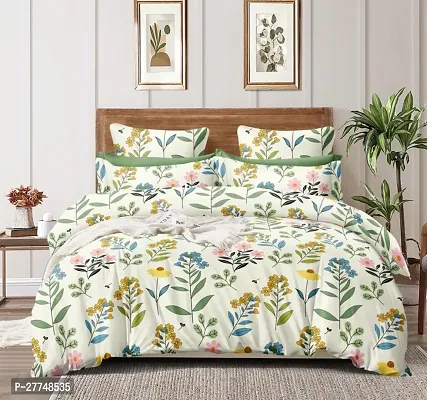 Classic Glace Cotton Bedsheet with Pillow Covers