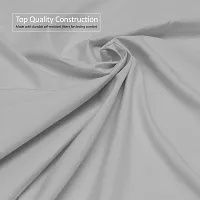 DECOREZA Glace Cotton Plain Solid Bedsheet for with Pillow Cover for Hotels |Home |Hospital |Guest House (Single Bed, Silver Grey)-thumb3