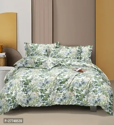 Classic Glace Cotton Bedsheet with Pillow Covers